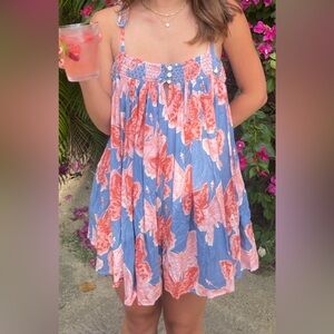 Free People Floral Romper Dress